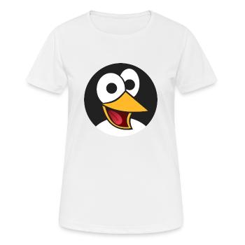 penguin102 - Women's Breathable T-Shirt - white - Front - AI Model Female 172 dark (172cm)