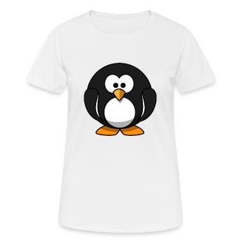 penguin159 - Frauen T-Shirt atmungsaktiv - Weiß - Vorne - AI Model Female 172 dark (172cm)