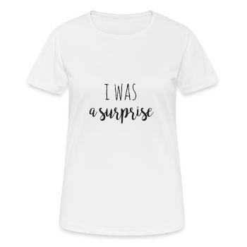 J'ai été une surprise - Design for Twins - T-shirt respirant Femme - blanc - Devant - AI Model Female 172 dark (172cm)