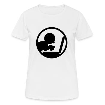 Computerfreak (Icon) - Frauen T-Shirt atmungsaktiv - Weiß - Vorne - AI Model Female 172 dark (172cm)