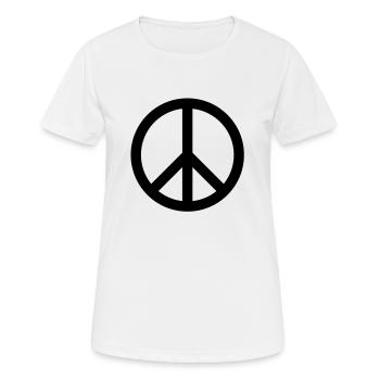 Peace-Zeichen / Peace - Frauen T-Shirt atmungsaktiv - Weiß - Vorne - AI Model Female 172 dark (172cm)