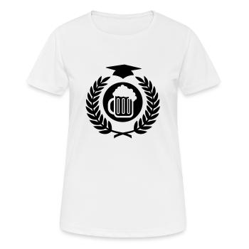 Diploma Drinker (beer) 01 - Women's Breathable T-Shirt - white - Front - AI Model Female 172 dark (172cm)