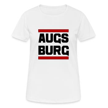 AUGSBURG - Frauen T-Shirt atmungsaktiv - Weiß - Vorne - AI Model Female 172 dark (172cm)