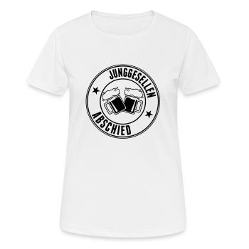 Junggesellenabschied Stempel - Frauen T-Shirt atmungsaktiv - Weiß - Vorne - AI Model Female 172 dark (172cm)