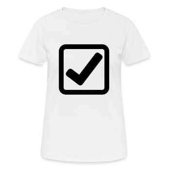 haken - Frauen T-Shirt atmungsaktiv - Weiß - Vorne - AI Model Female 172 dark (172cm)