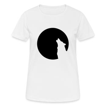 einsamer Wolf - Frauen T-Shirt atmungsaktiv - Weiß - Vorne - AI Model Female 172 dark (172cm)