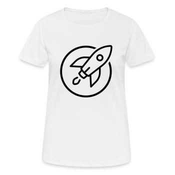 Rakete - Frauen T-Shirt atmungsaktiv - Weiß - Vorne - AI Model Female 172 dark (172cm)