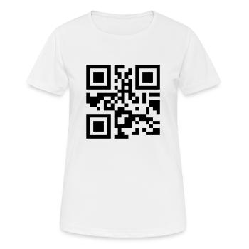 Single Barcode - Frauen T-Shirt atmungsaktiv - Weiß - Vorne - AI Model Female 172 dark (172cm)