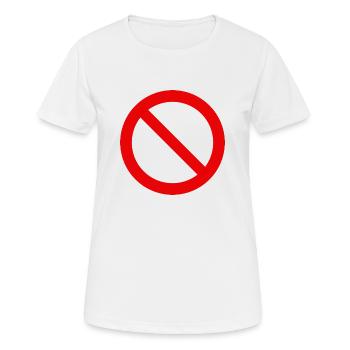 verboten - Frauen T-Shirt atmungsaktiv - Weiß - Vorne - AI Model Female 172 dark (172cm)