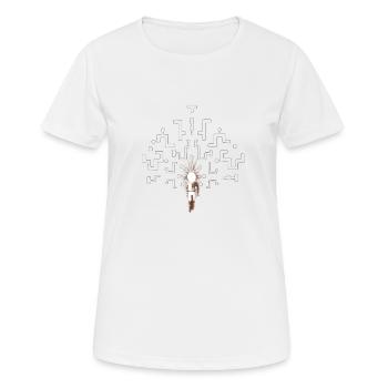 Castaneda, chaman, shaman, le peyotl, l'homme - T-shirt respirant Femme - blanc - Devant - AI Model Female 172 dark (172cm)