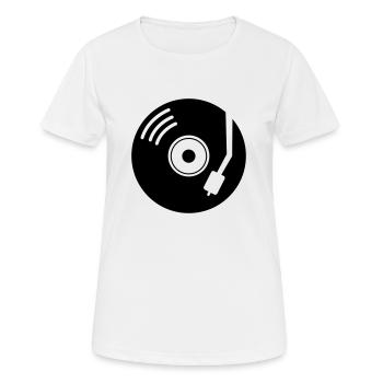 Vinyl Turntable - T-shirt respirant Femme - blanc - Devant - AI Model Female 172 dark (172cm)