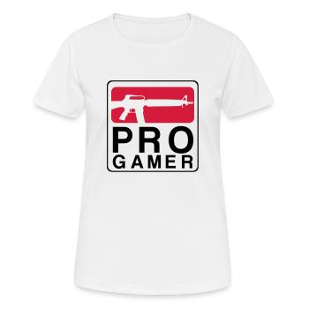 PRO GAMER - T-shirt respirant Femme - blanc - Devant - AI Model Female 172 dark (172cm)