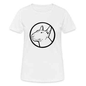 Bullterrier - Frauen T-Shirt atmungsaktiv - Weiß - Vorne - AI Model Female 172 dark (172cm)