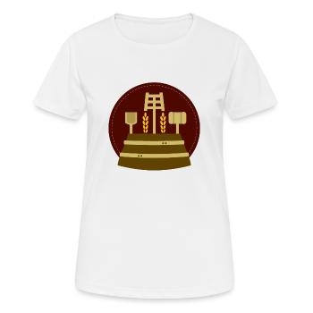 Zunftsymbol Brauer und Mälzer - Frauen T-Shirt atmungsaktiv - Weiß - Vorne - AI Model Female 172 dark (172cm)