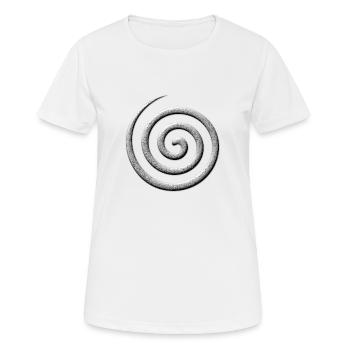 ancient_spiral_stone - Frauen T-Shirt atmungsaktiv - Weiß - Vorne - AI Model Female 172 dark (172cm)