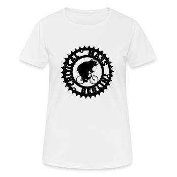 Critical Mass Berlin - Frauen T-Shirt atmungsaktiv - Weiß - Vorne - AI Model Female 172 dark (172cm)