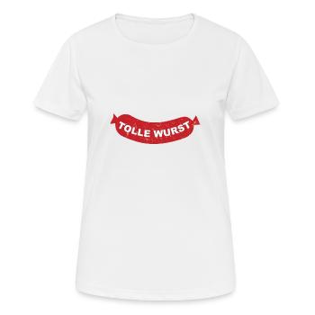 Tolle Wurst - Frauen T-Shirt atmungsaktiv - Weiß - Vorne - AI Model Female 172 dark (172cm)