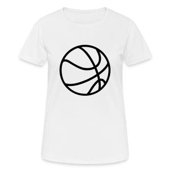 Basketball Plain - Women's Breathable T-Shirt - white - Front - AI Model Female 172 dark (172cm)
