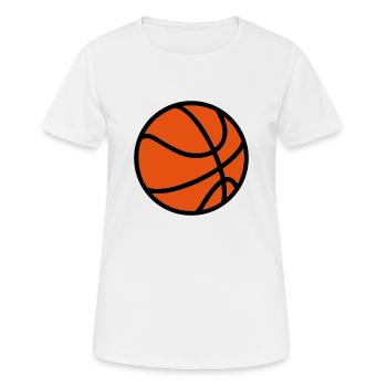 Basketball 2 Color - Frauen T-Shirt atmungsaktiv - Weiß - Vorne - AI Model Female 172 dark (172cm)