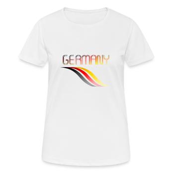 Germany 2 - Frauen T-Shirt atmungsaktiv - Weiß - Vorne - AI Model Female 172 dark (172cm)