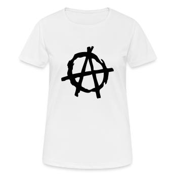 logo anarchy2 - T-shirt respirant Femme - blanc - Devant - AI Model Female 172 dark (172cm)