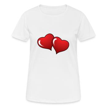 Hearts de - Frauen T-Shirt atmungsaktiv - Weiß - Vorne - AI Model Female 172 dark (172cm)