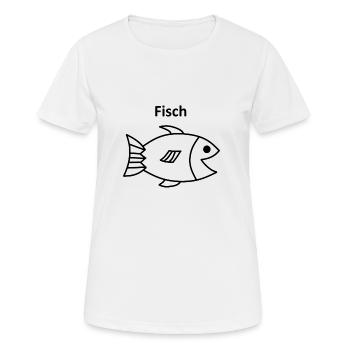 Un poisson - T-shirt respirant Femme - blanc - Devant - AI Model Female 172 dark (172cm)