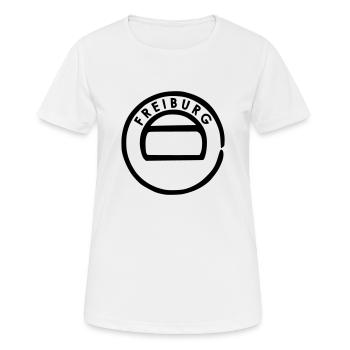 Freiburg - Frauen T-Shirt atmungsaktiv - Weiß - Vorne - AI Model Female 172 dark (172cm)