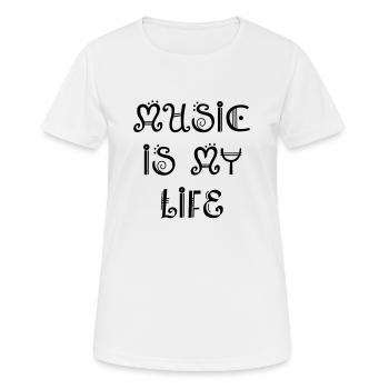 MUSIQUE - T-shirt respirant Femme - blanc - Devant - AI Model Female 172 dark (172cm)
