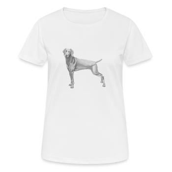 Weimaraner - Women's Breathable T-Shirt - white - Front - AI Model Female 172 dark (172cm)