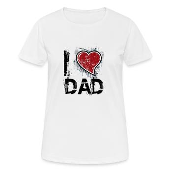 I love dad de - Frauen T-Shirt atmungsaktiv - Weiß - Vorne - AI Model Female 172 dark (172cm)