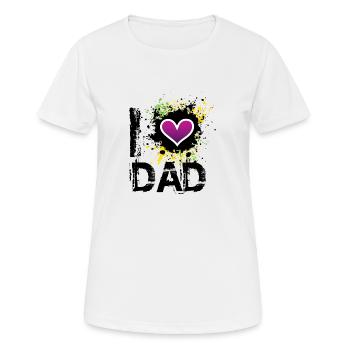 I love dad de - Frauen T-Shirt atmungsaktiv - Weiß - Vorne - AI Model Female 172 dark (172cm)