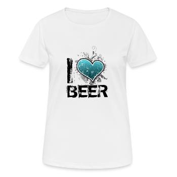 i love beer de - Frauen T-Shirt atmungsaktiv - Weiß - Vorne - AI Model Female 172 dark (172cm)