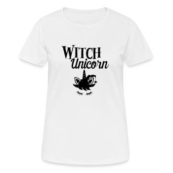 Witch Unicorn - Frauen T-Shirt atmungsaktiv - Weiß - Vorne - AI Model Female 172 dark (172cm)