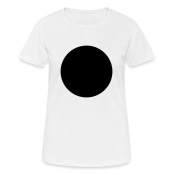 Button Background__V001 - Frauen T-Shirt atmungsaktiv - Weiß - Vorne - AI Model Female 172 dark (172cm)