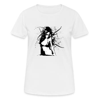 Hot Girl (Black White Edition) schwarz weiss - Frauen T-Shirt atmungsaktiv - Weiß - Vorne - AI Model Female 172 dark (172cm)