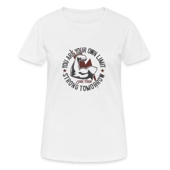 gym - T-shirt respirant Femme - blanc - Devant - AI Model Female 172 dark (172cm)