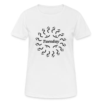 mardi - T-shirt respirant Femme - blanc - Devant - AI Model Female 172 dark (172cm)