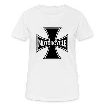 kreuz - Frauen T-Shirt atmungsaktiv - Weiß - Vorne - AI Model Female 172 dark (172cm)
