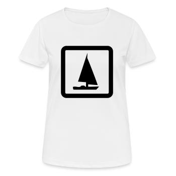 sailing boat - T-shirt respirant Femme - blanc - Devant - AI Model Female 172 dark (172cm)