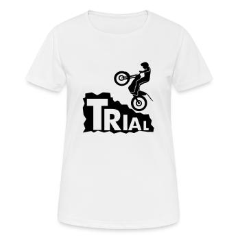 Trial rock - Women's Breathable T-Shirt - white - Front - AI Model Female 172 dark (172cm)