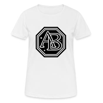 ab monogram letters - Women's Breathable T-Shirt - white - Front - AI Model Female 172 dark (172cm)