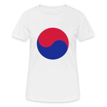 Taegeuk Korea - Frauen T-Shirt atmungsaktiv - Weiß - Vorne - AI Model Female 172 dark (172cm)