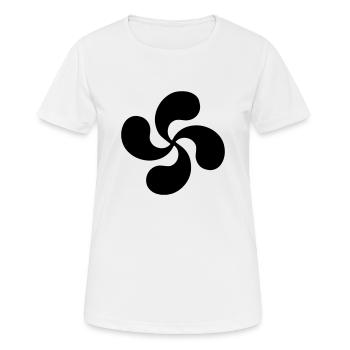 Croix Basque - T-shirt respirant Femme - blanc - Devant - AI Model Female 172 dark (172cm)