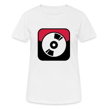 Schallplatte - Symbol - Frauen T-Shirt atmungsaktiv - Weiß - Vorne - AI Model Female 172 dark (172cm)