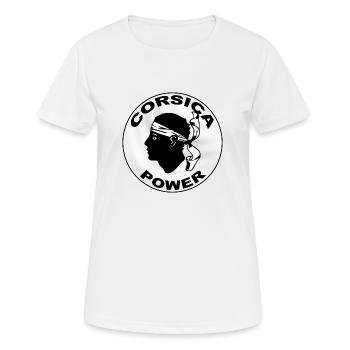 Korsika Strom - Frauen T-Shirt atmungsaktiv - Weiß - Vorne - AI Model Female 172 dark (172cm)