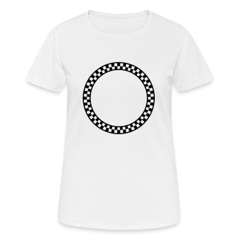 Ralley Kreis /checker circle (b, 1c) - Women's Breathable T-Shirt - white - Front - AI Model Female 172 dark (172cm)