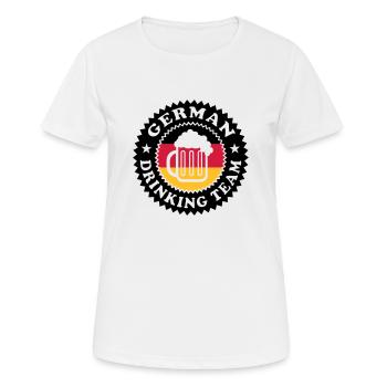 German Drinking Team 01 - Frauen T-Shirt atmungsaktiv - Weiß - Vorne - AI Model Female 172 dark (172cm)