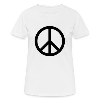 Peace - Frauen T-Shirt atmungsaktiv - Weiß - Vorne - AI Model Female 172 dark (172cm)