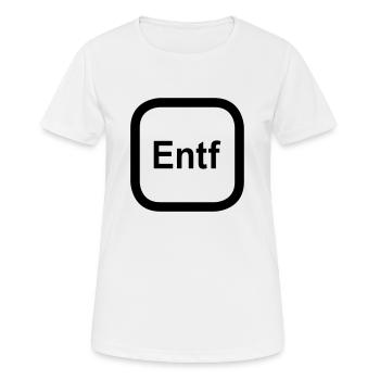Entf Taste - Frauen T-Shirt atmungsaktiv - Weiß - Vorne - AI Model Female 172 dark (172cm)